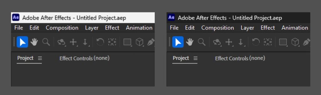 Dark title bars for Adobe After Effects on Windows